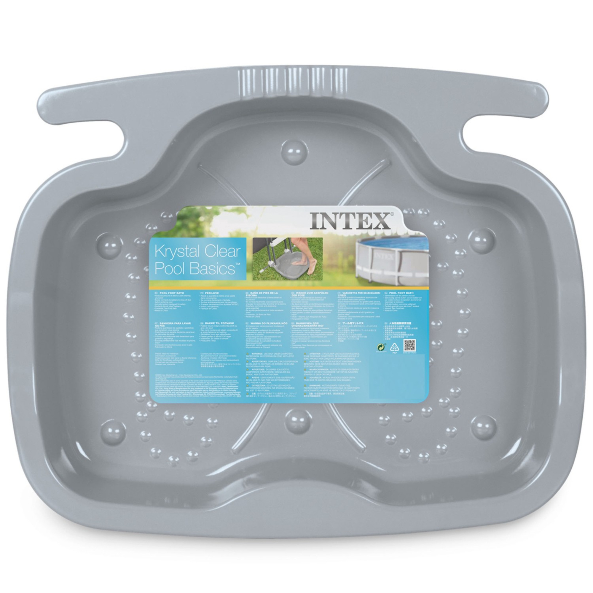 Intex Pool Foot Bath — 22in. x 18in. x 3.5in., Rinse Feet of Dirt, Grass, Sand, Debris, Model# 29080E